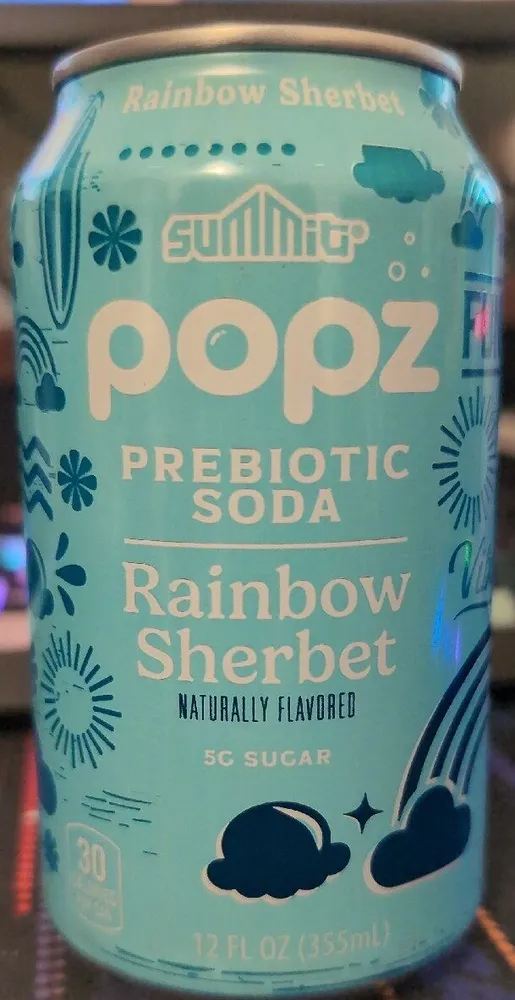 Popz Probiotic Soda Rainbow Sherbert