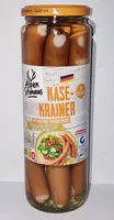 Käsekrainer im Saitling, geräuchert