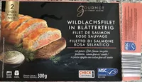 Wildlachsfilet in Blätterteig