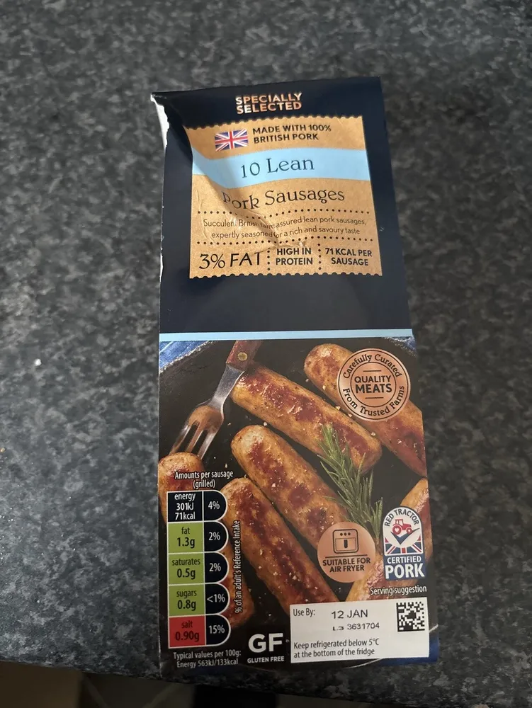 Lean Pork Sausages