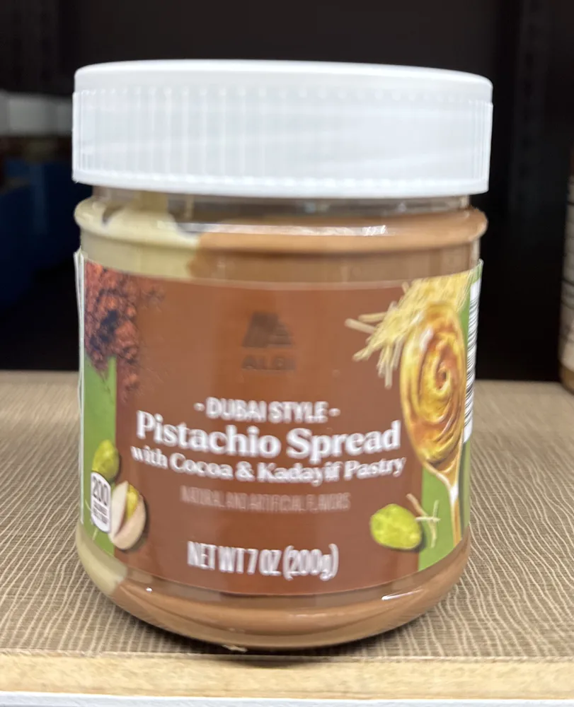 Dubai Style Pistachio Spread with Cocoa & Kadayif Pastry