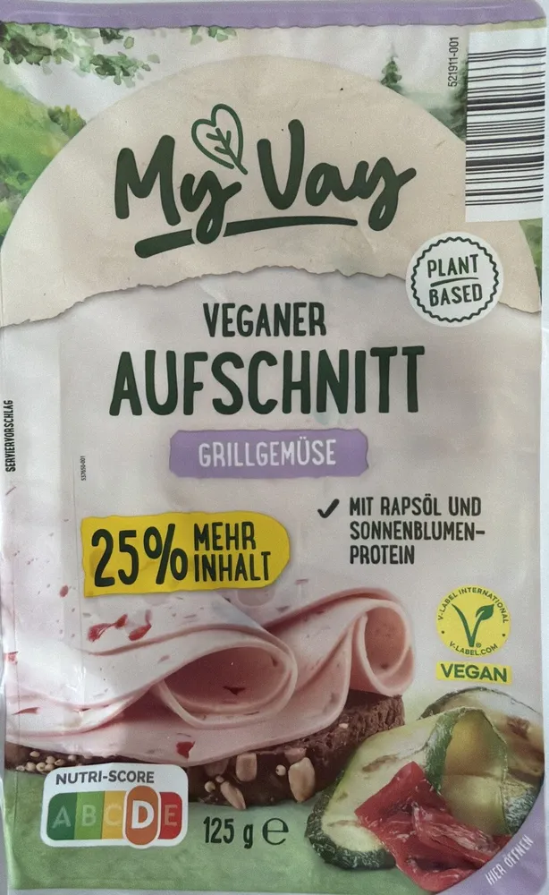 Veganer Aufschnitt Grillgemüse