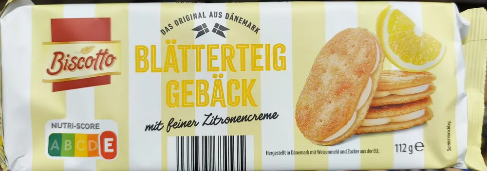Blätterteig Gebäck Zitronencreme