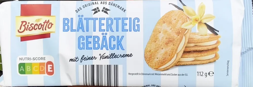 Blätterteigebäck Vanille