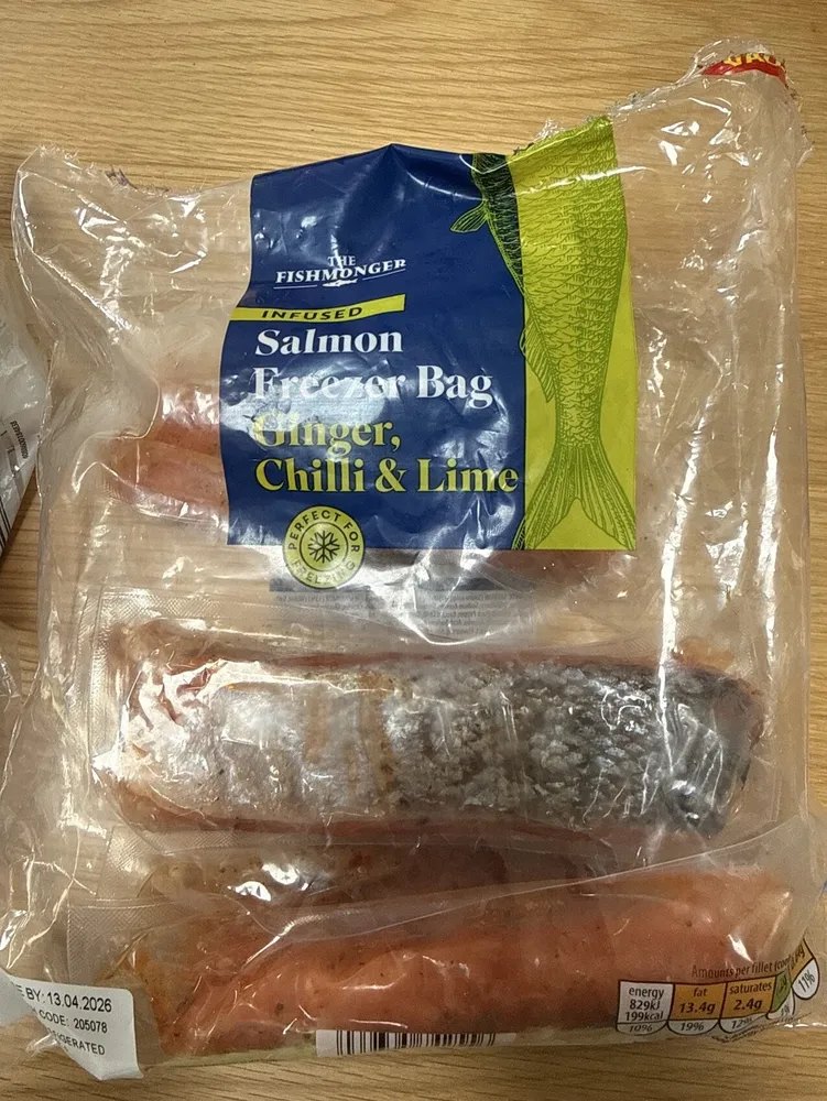 Salmon Freezer Bag Ginger, Chilli & Lime