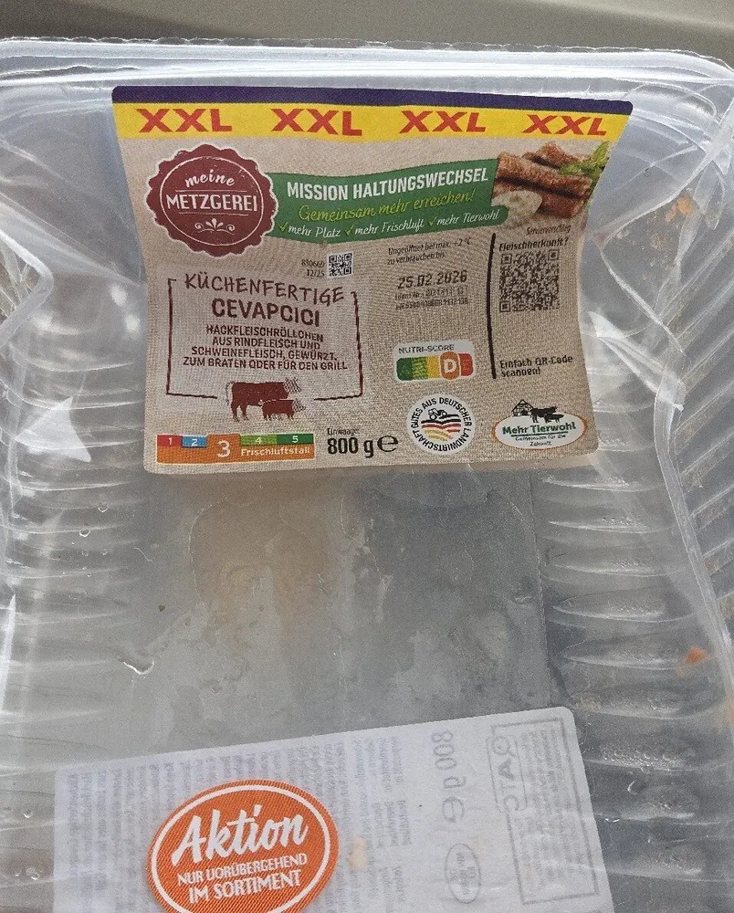 küchenfertige Cevapcici