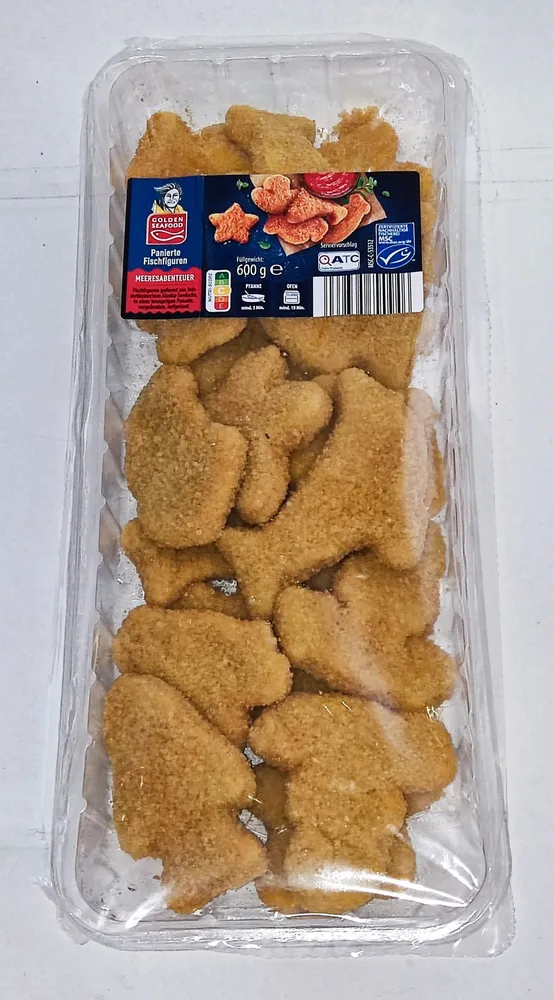 Panierte Fischfiguren - Meeresabenteuer