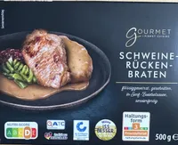 Schweinerücken Braten in Senf-Zwiebel Soße