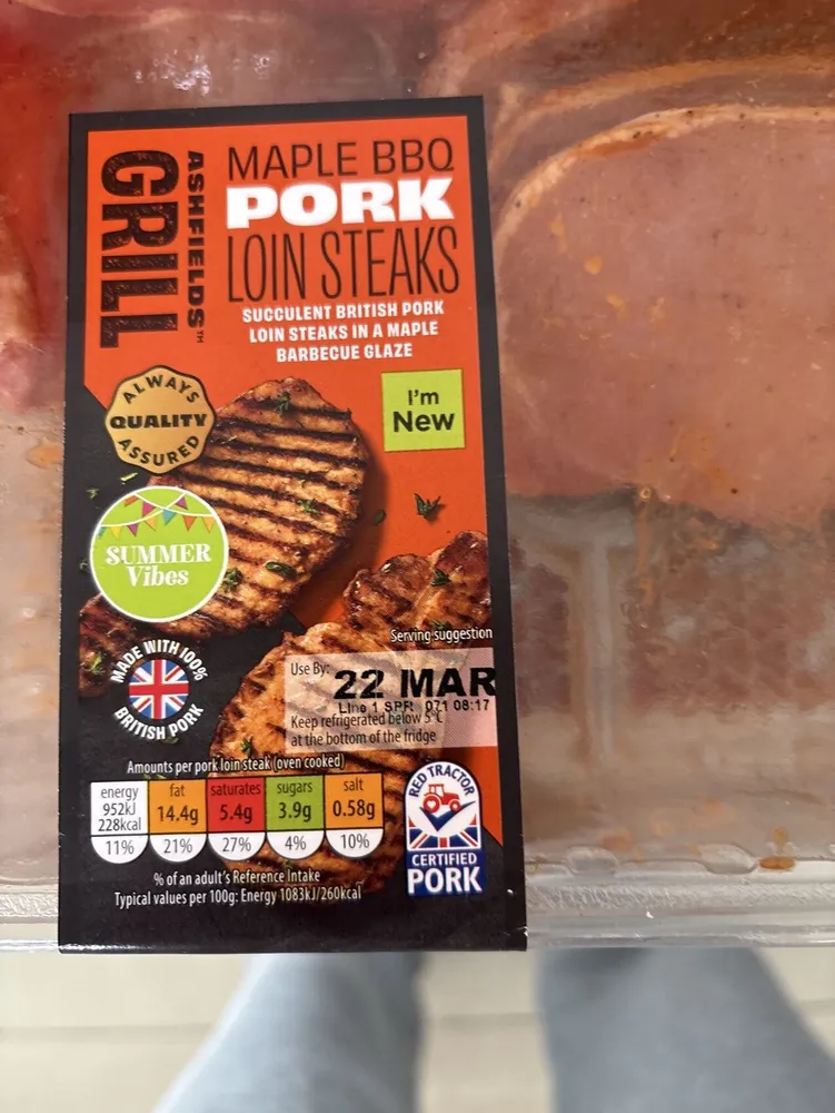 Maple BBQ Pork Loin Steaks