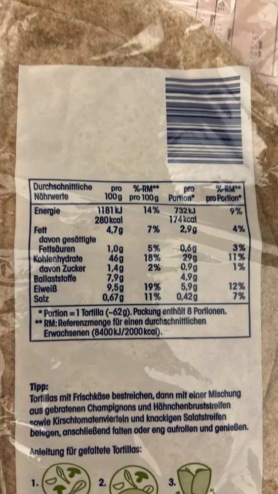 Vollkorn Tortillas
