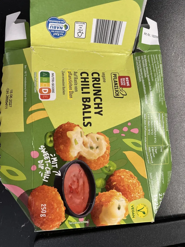 vegane CRUNCHY CHILI BALLS