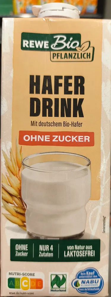 Hafer Drink Ohne zucker