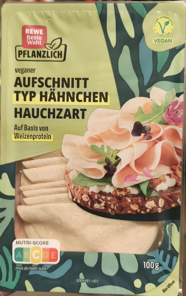 veganer Aufschnitt Typ Hähnchen