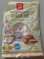 Gefüllte Eier mit Karamellgebäck-Creme
