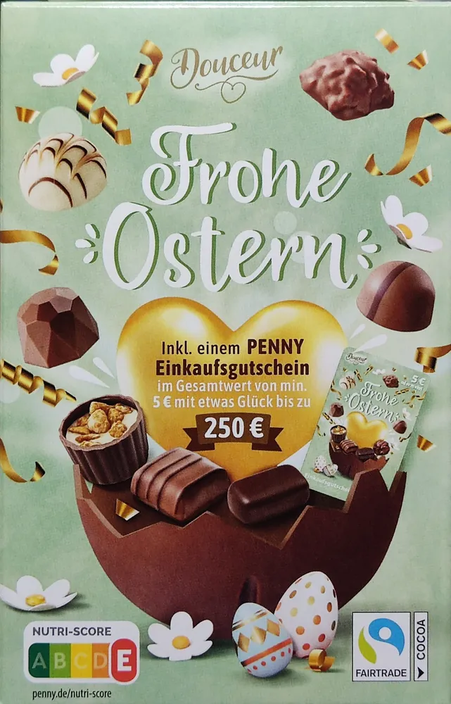 Frohe Ostern - Schoko-Ei mit Gutschein