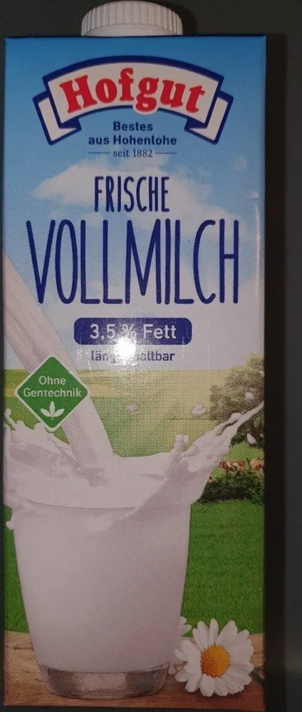 Frische Vollmilch 3,5 %