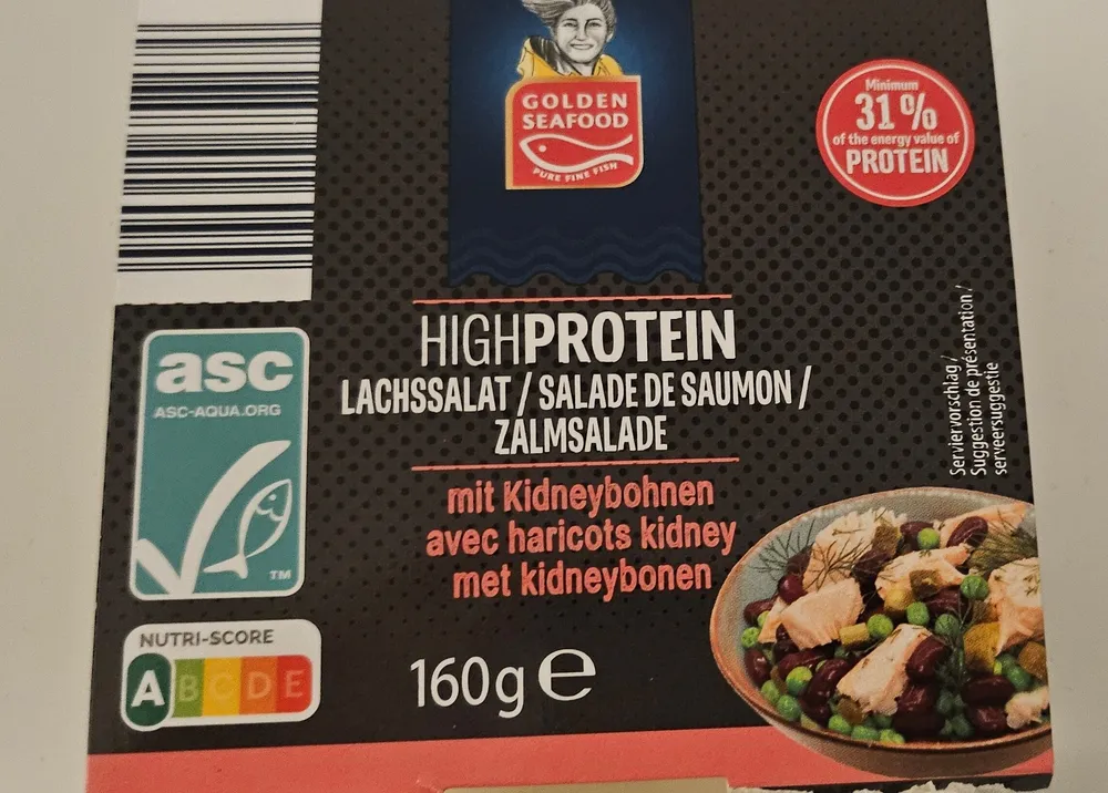 Ensalada de salmón con alubias riñón