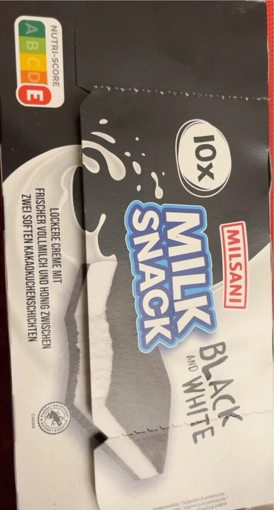 Milk snack black and white