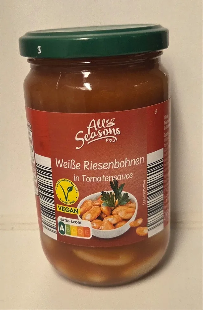 Weiße Riesenbohnen in Tomatensoße