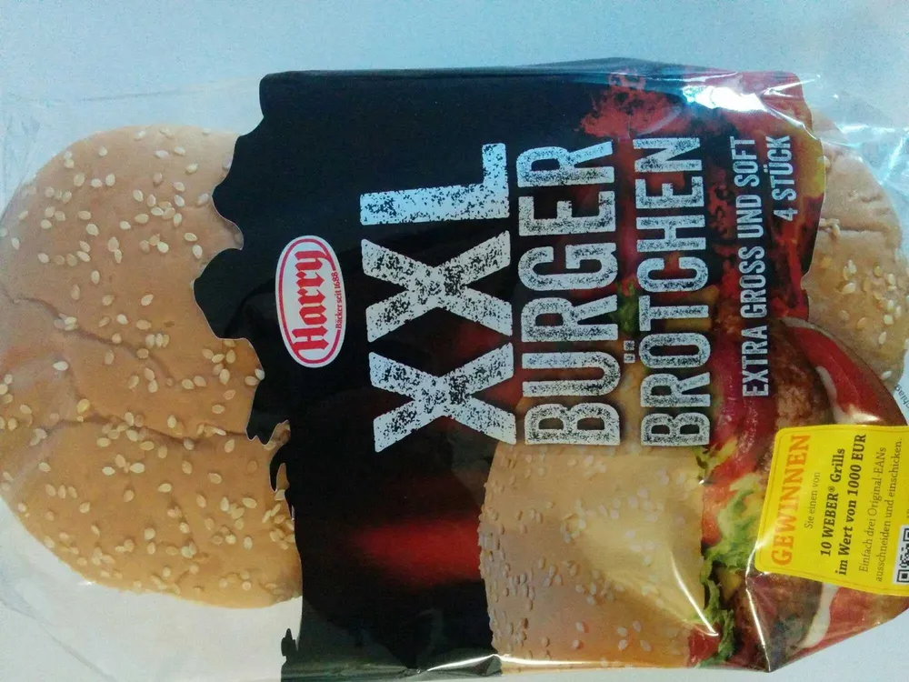 EDEKA Harry Harry XXL Burger Brötchen 4 Stück 300g 1.79€ 1kg 5.97€
