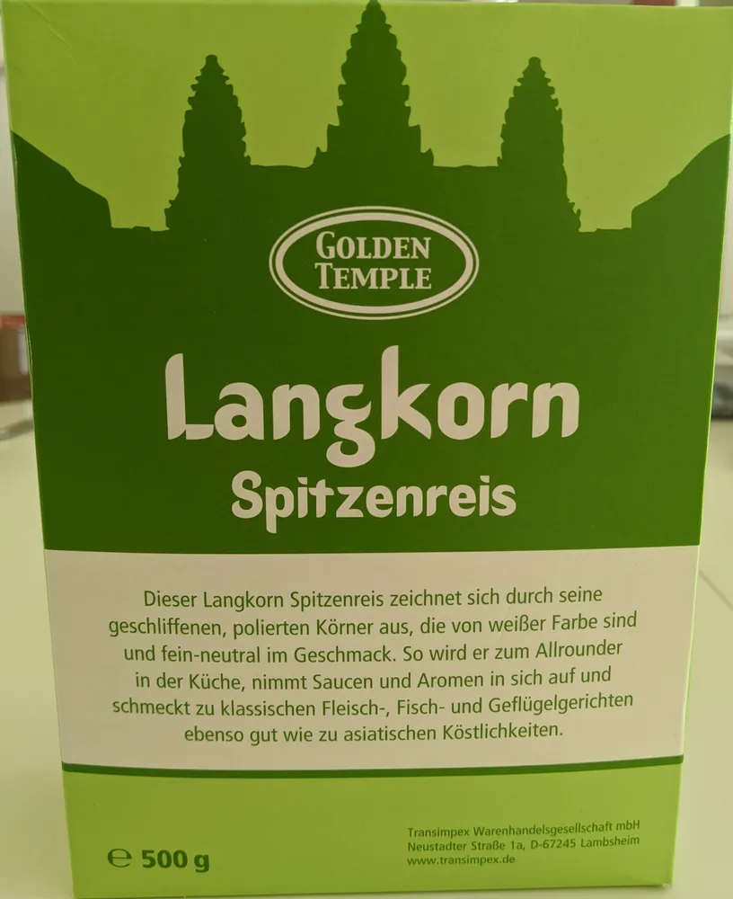 Golden Temple Langkorn Spitzenreis