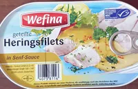 geteilte Heringsfilets in Senf-Sauce