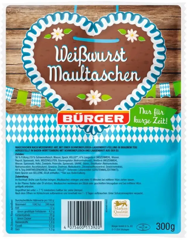 Weißwurst Maultaschen