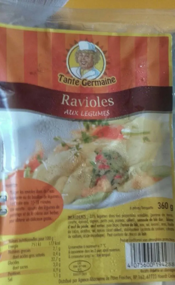 Ravioles aux légumes