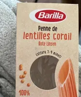 Penne de lentilles corail