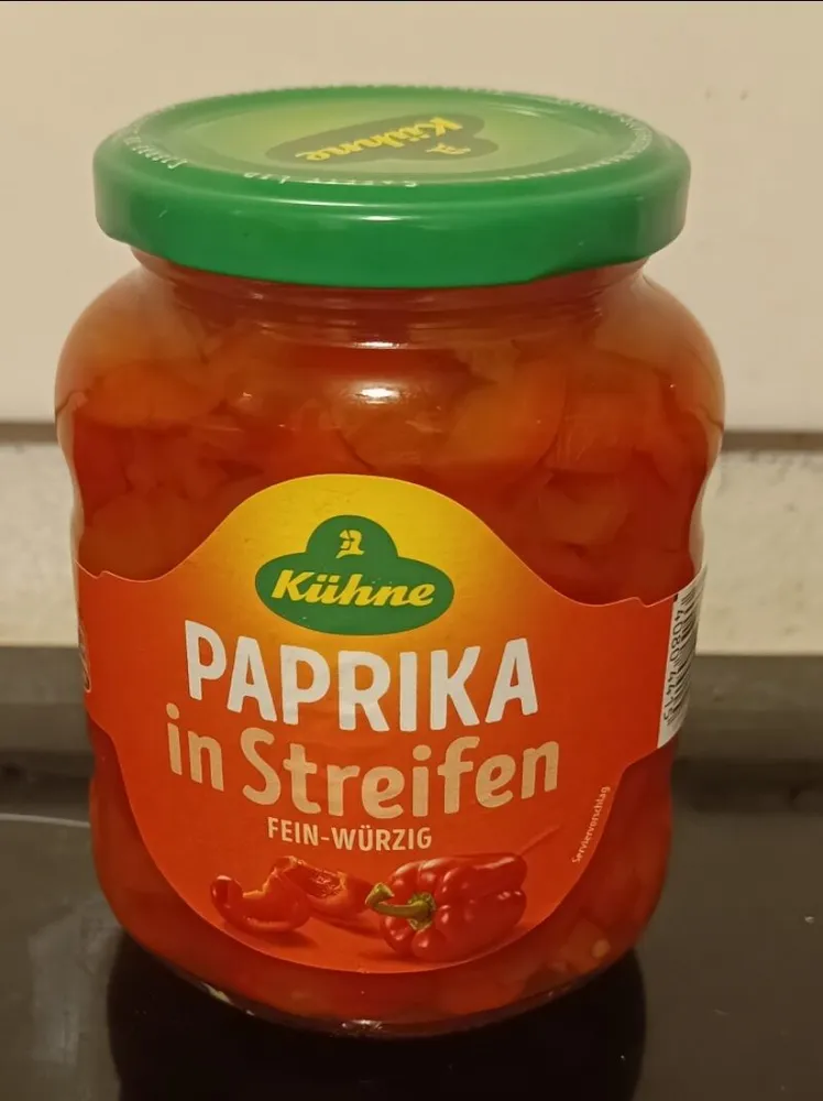 Gemüse: Paprika in Streifen
