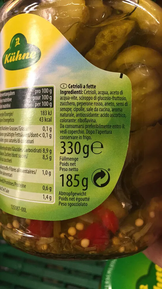 Kiihne Cornichons en rondelles à l'aneth