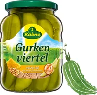 Gurken viertel würzig-süß mit feiner Kurkumanote
