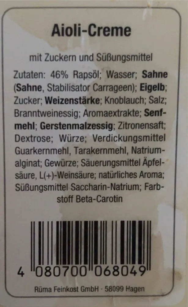 Aioli creme