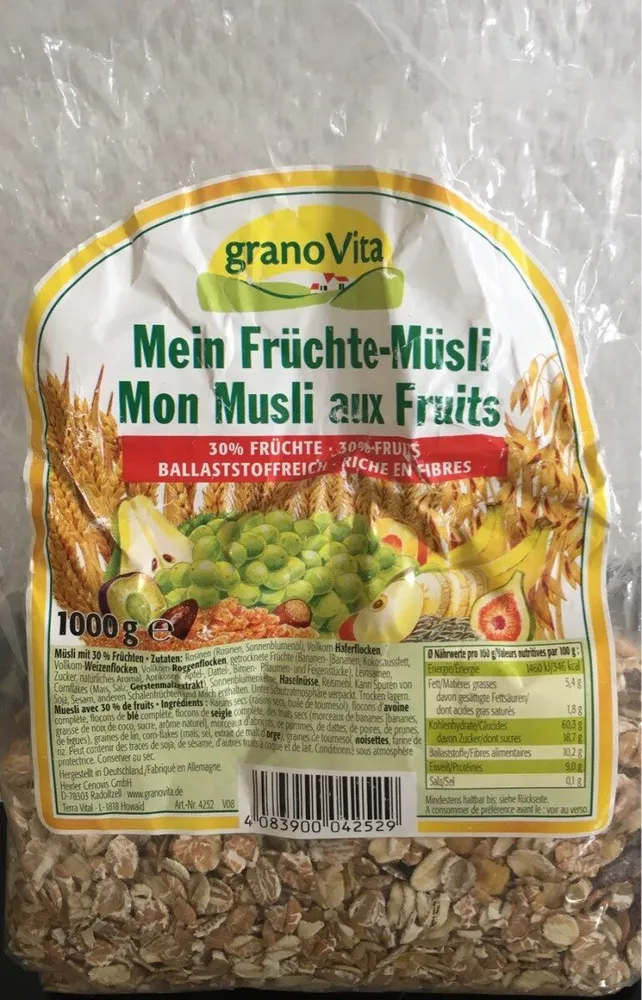 Mon musli aux fruits