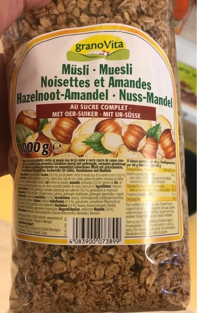 Muesli noisette et amandes