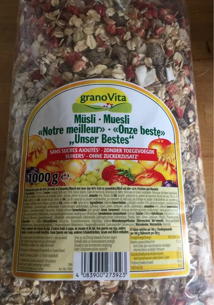 Granovita Muesli Onze Beste Suikervrij