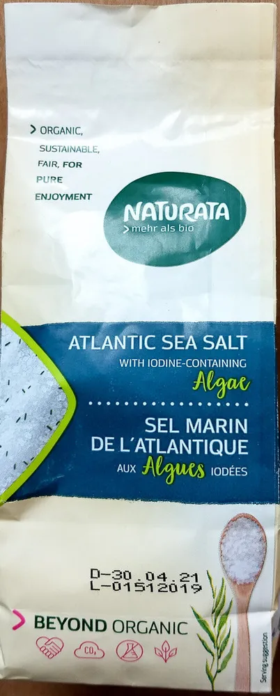Atlantik Meersalz mit jodhaltigen Bio Algen