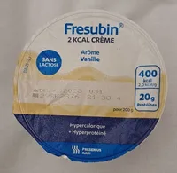 Crème arôme vanille sans lactose