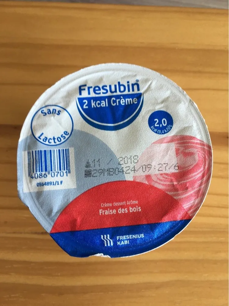 Crème dessert fraise des bois