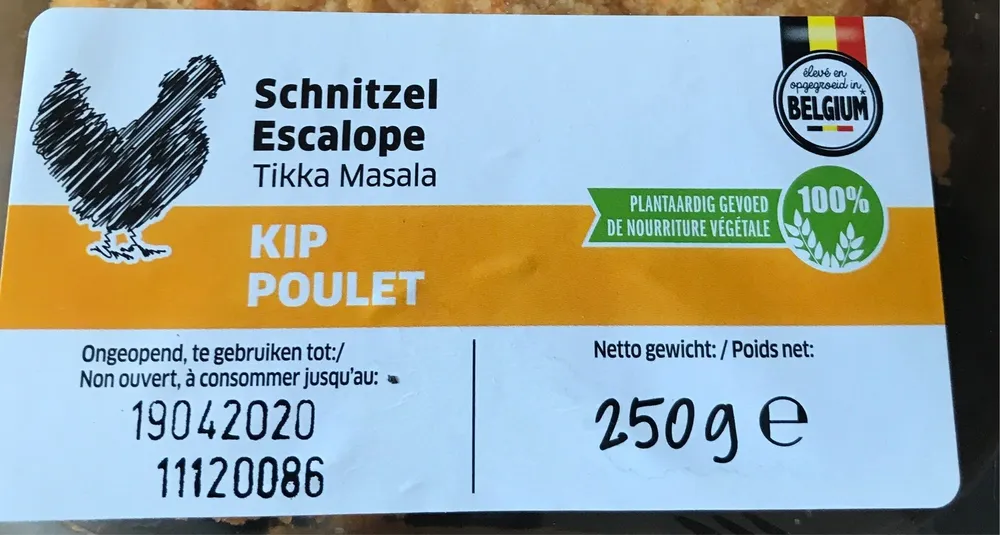 Escalope tikka masala