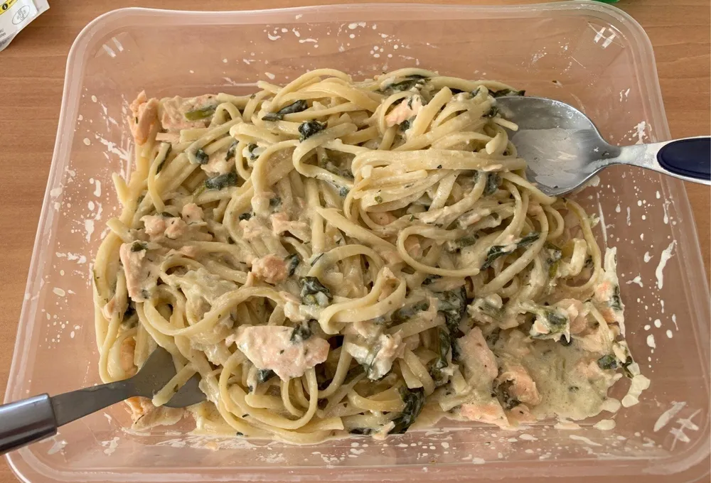 Linguine Saumon-Epinards