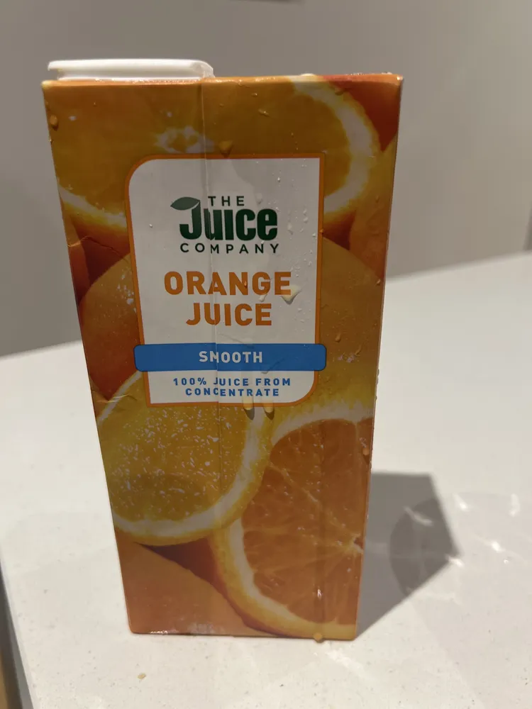 Orange juice from concentrate