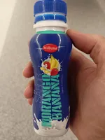 Iogurte liquido açuracado com aroma a morango e banana