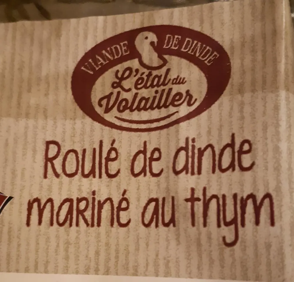 Roulé de dinde mariné au thym