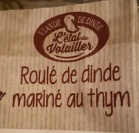 Roulé de dinde mariné au thym