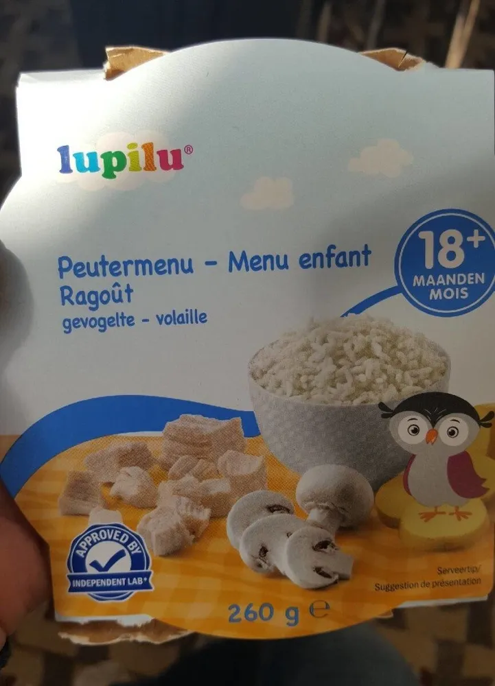 Menu enfant ragout