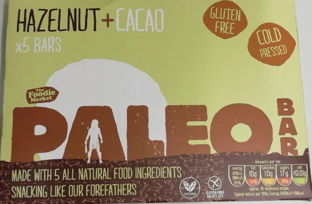Paleo Hazelnut + cacao bars