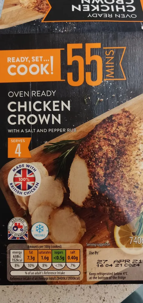 oven ready chicken crown