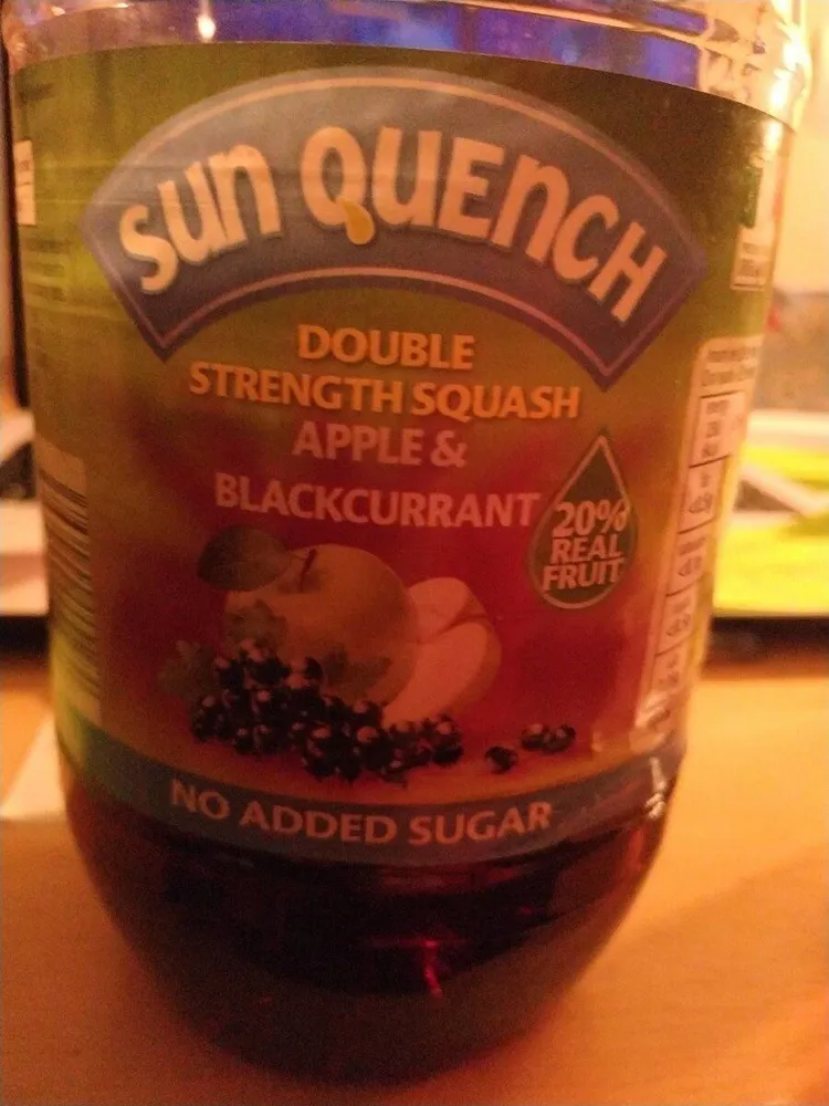 Double strength squash Apple and blackcurrant