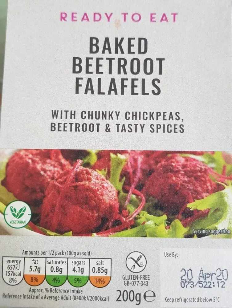 Baked Beetroot falafels